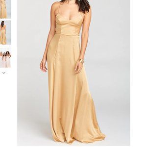 Show Me Your Mumu Godshaw Goddess Gown Sz Small Gold
